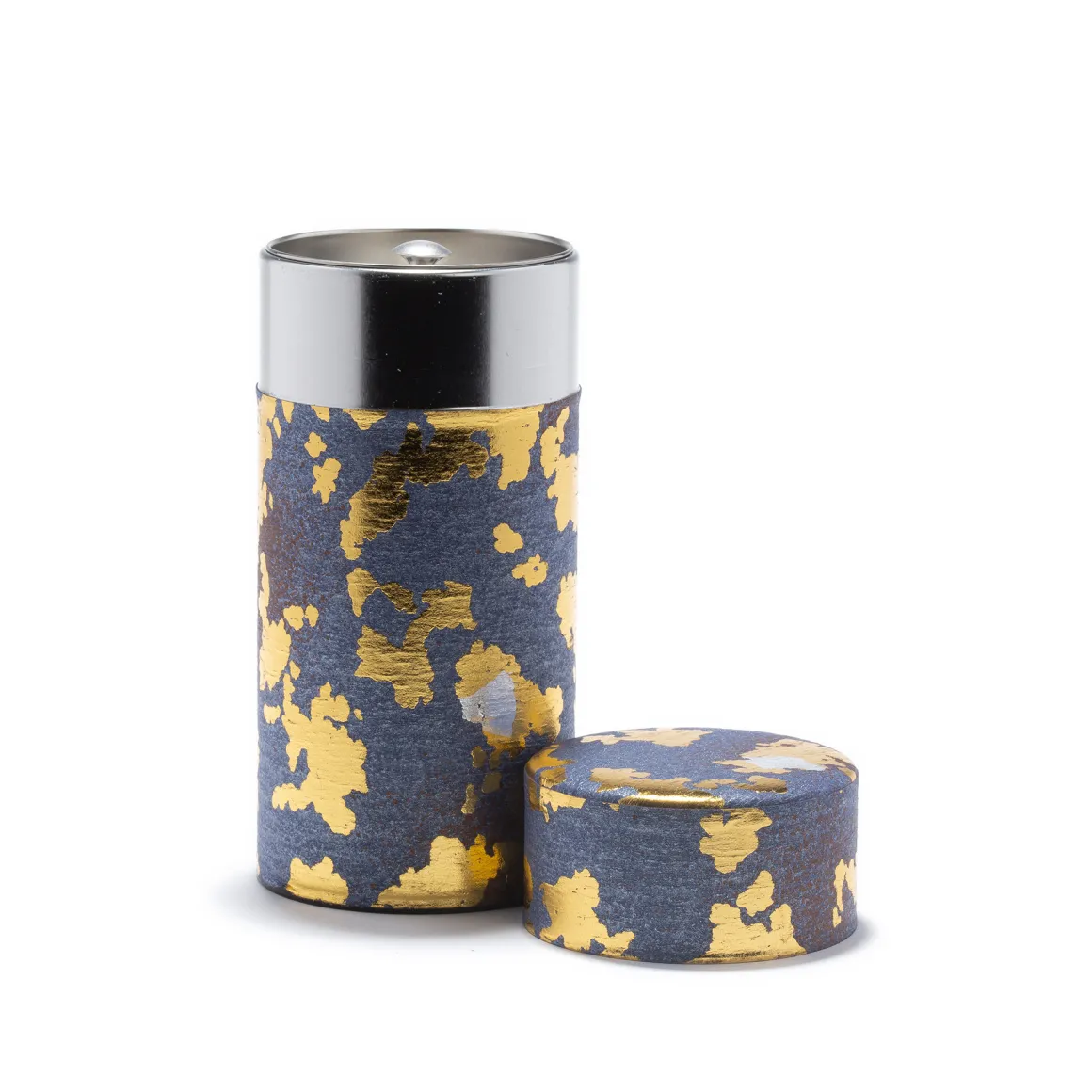 KOMPEKI - boîte à thé papier washi bleu et or 150G<DAMMANN Frères Cheap