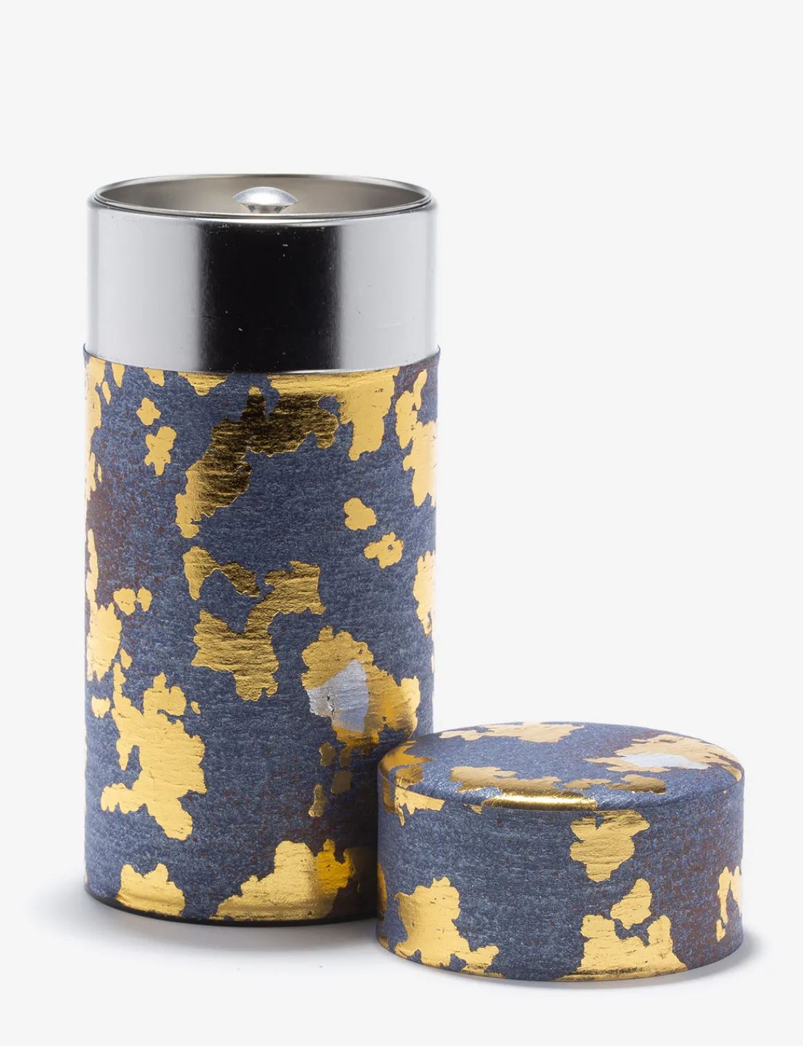KOMPEKI - boîte à thé papier washi bleu et or 150G<DAMMANN Frères Cheap