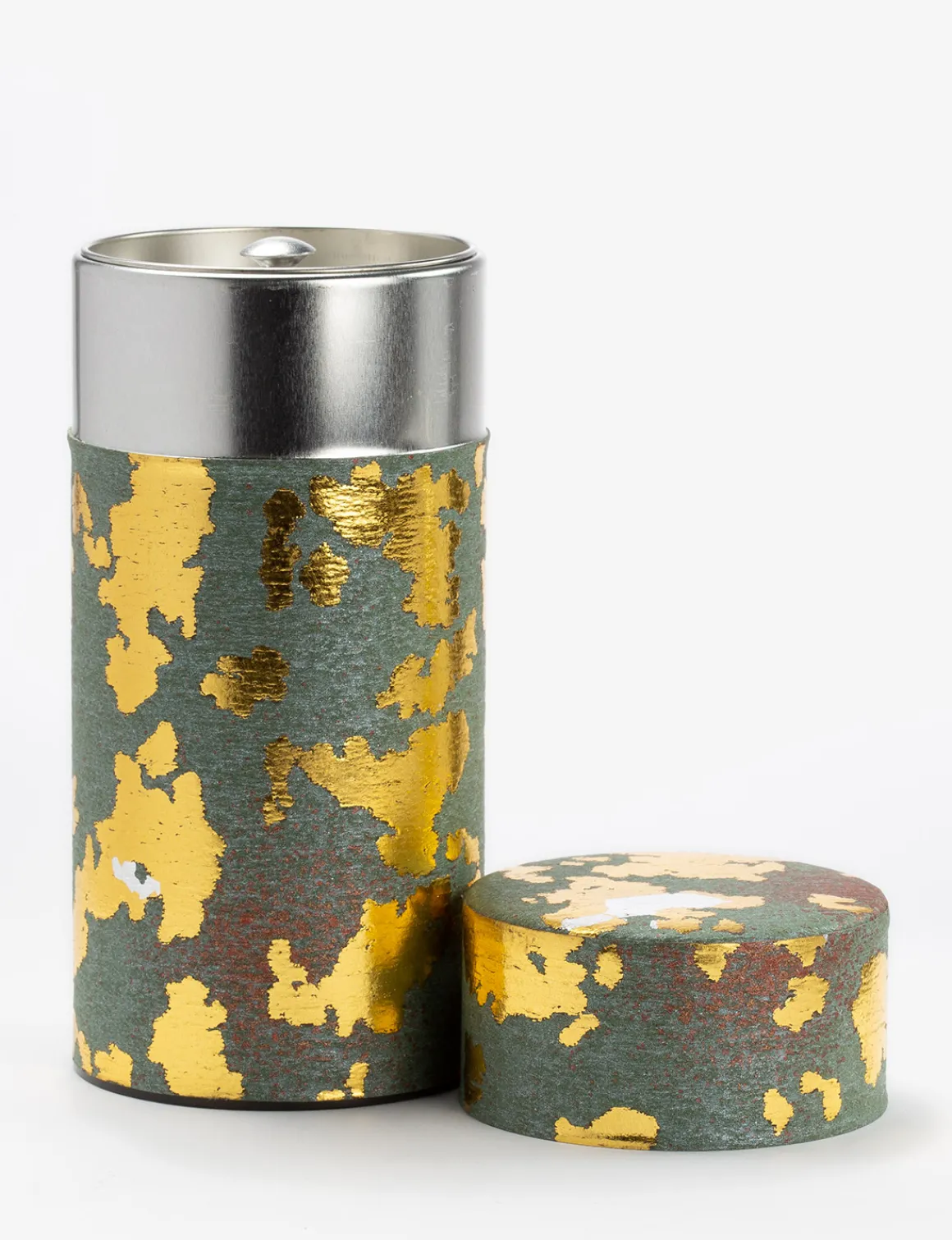 PEPITESU - Boîte à thé papier washi vert et or 150g<DAMMANN Frères Hot