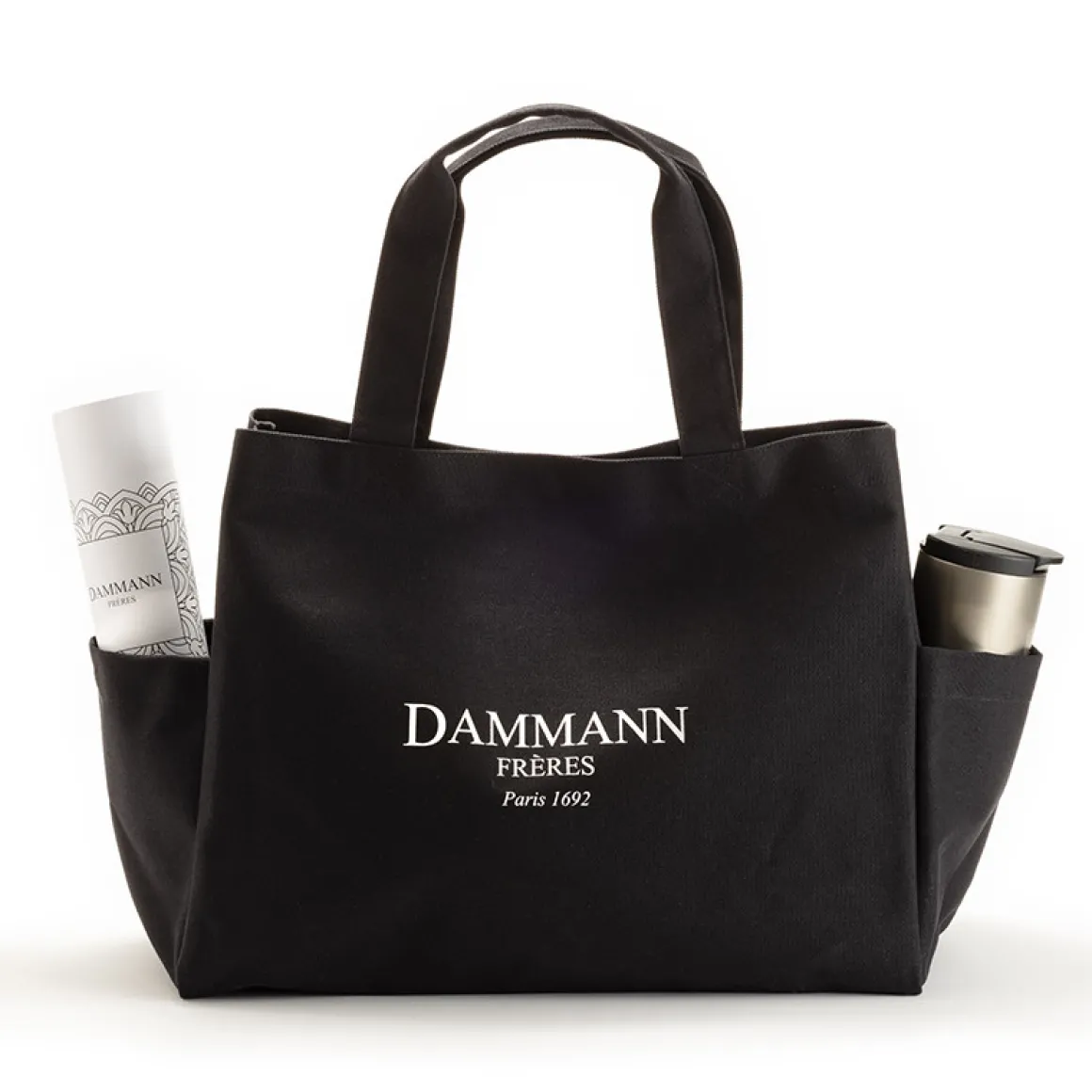 Shopping Bag - Toile noire<DAMMANN Frères Online