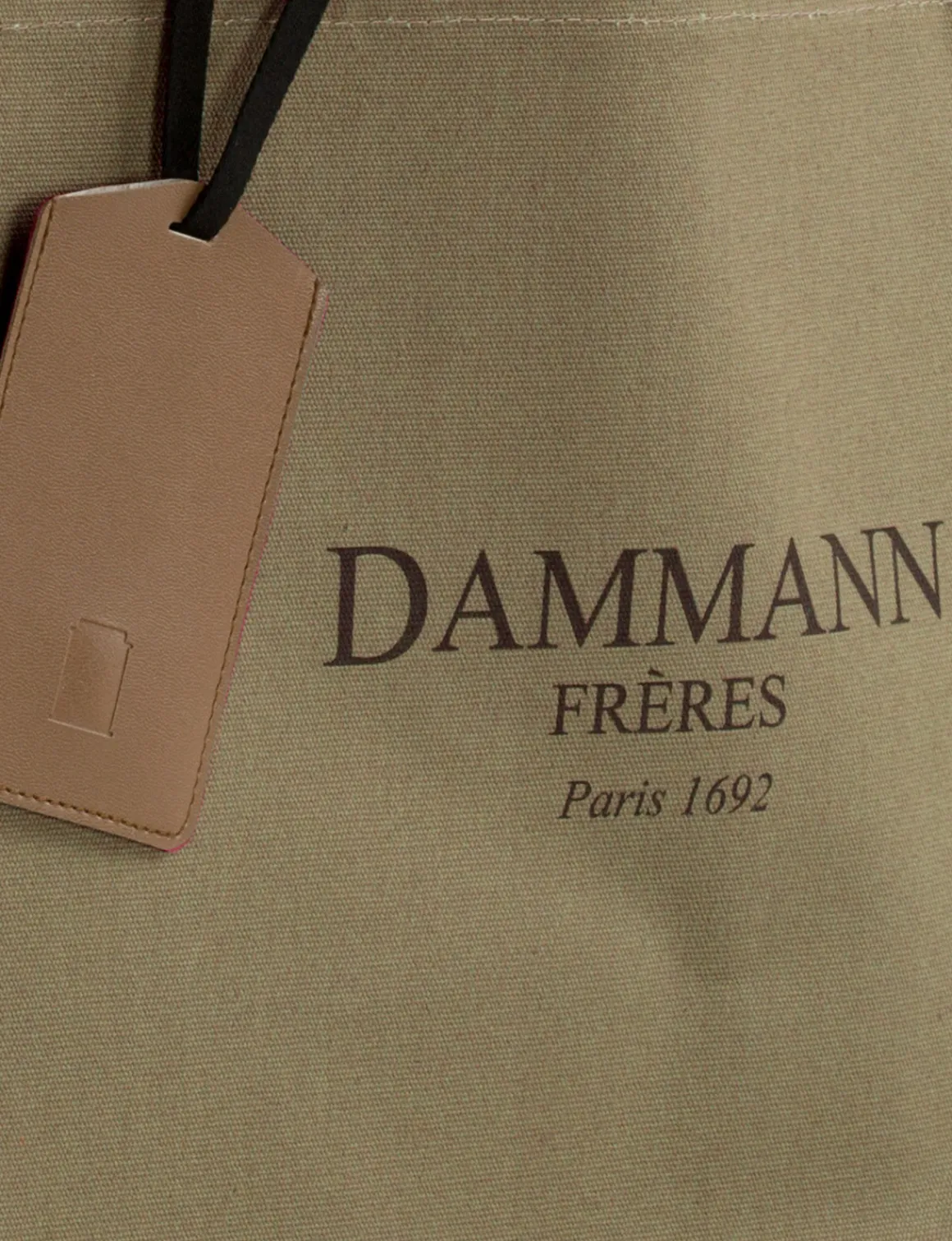 Shopping Bag Toile Kaki Brun<DAMMANN Frères Best